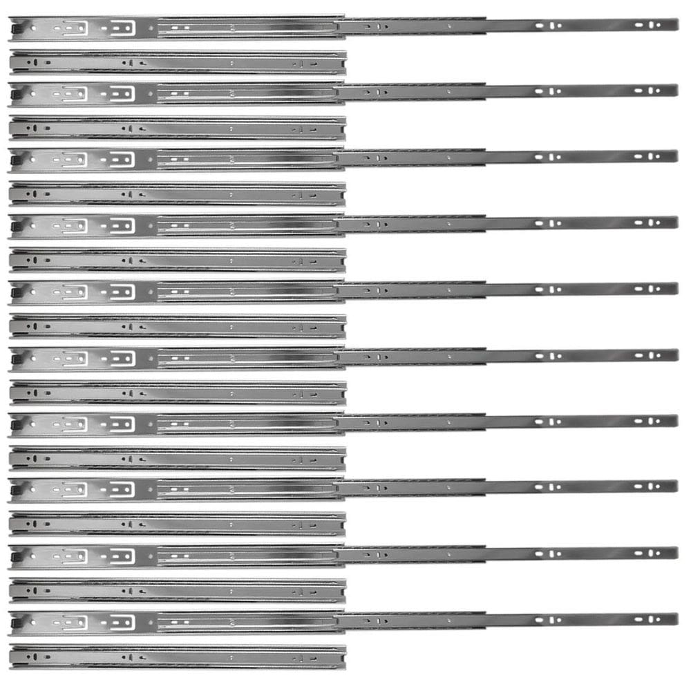 Kit 20 Corrediça Telescópica 450Mm X 35Mm 35Kg Gaveta 10 Par