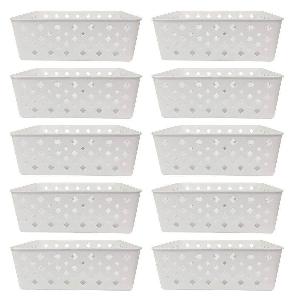 Cesto Organizador Premium Branco 19x13,5cm 123Organizei