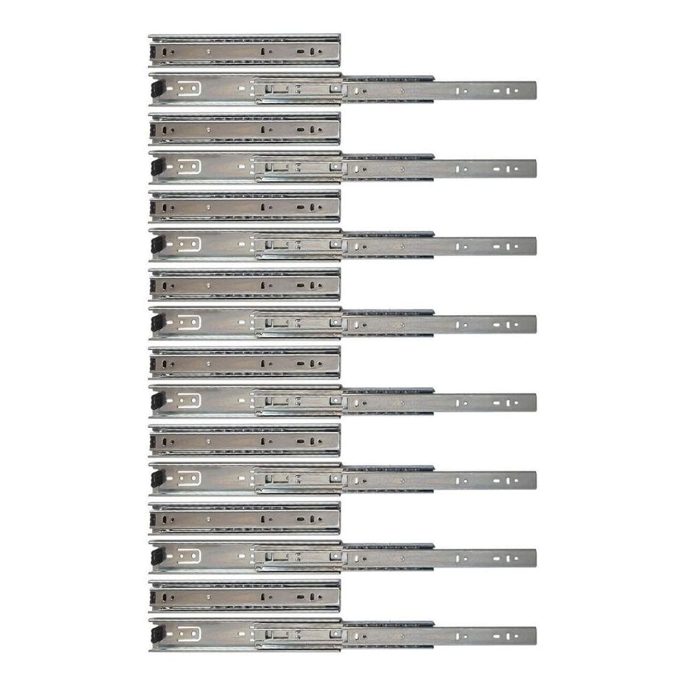 Kit 16 Corrediça Telescópica 25Cm Pesada 40Kg