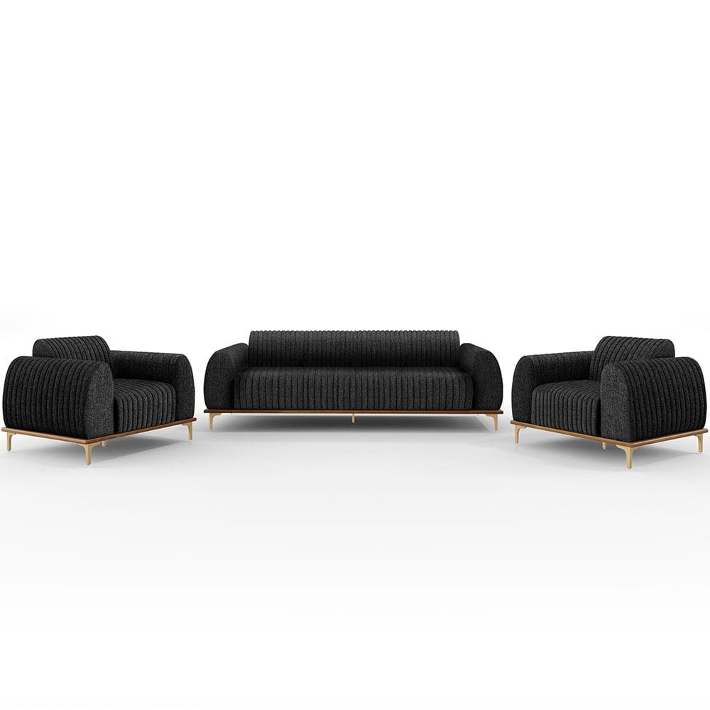 MP - Kit Sofa 3 Lugares 210cm Com 2 Poltrona