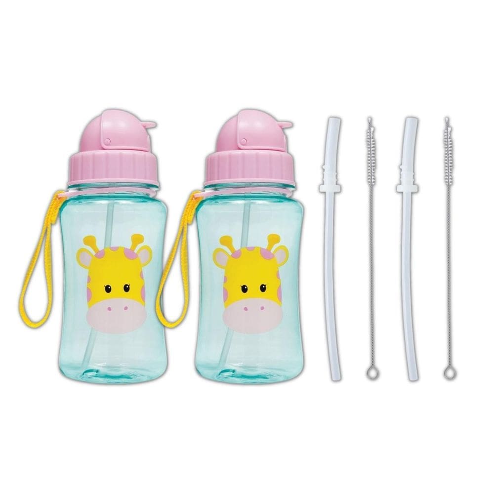 Kit 2 Garrafinhas Infantil 400 Ml Buba 2 Canudos Extra