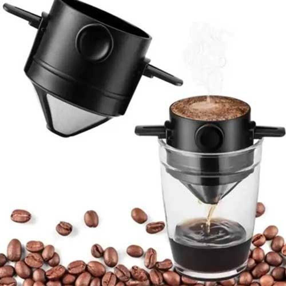 Filtro Café Aço Inox Reutilizável Portátil 12cm