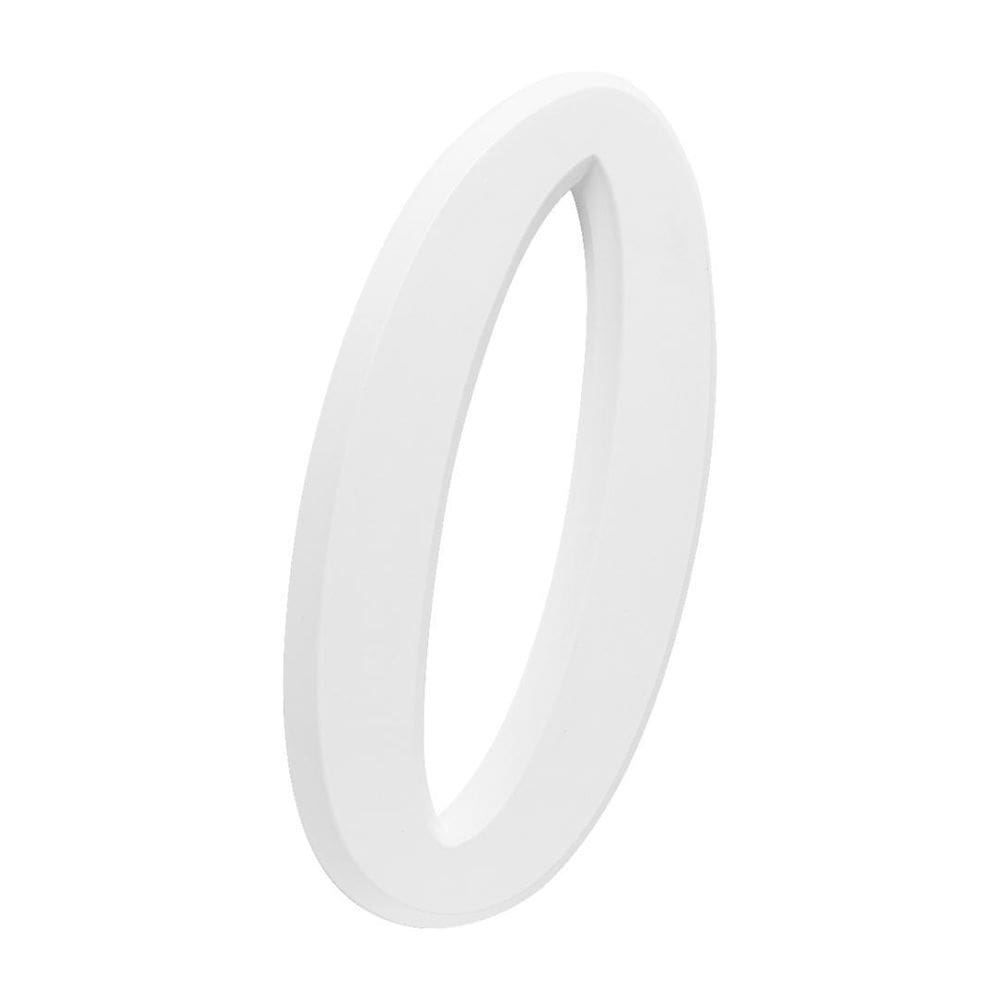 Número Residencial Para Casa 0 Branco 3D 22Cm