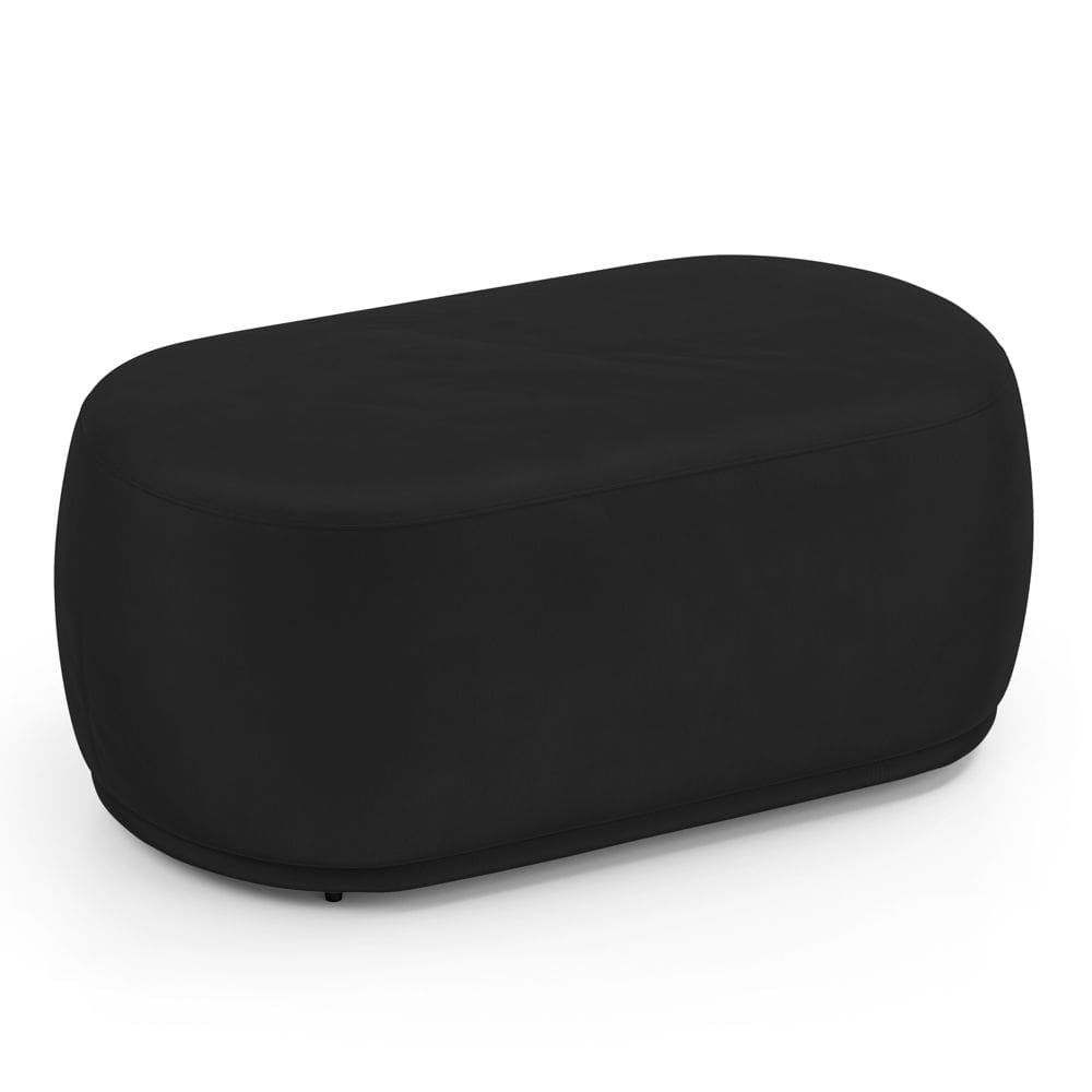 Puff Decorativo Orgânico Living Molly 02 Lugares Veludo Preto - Desk Design