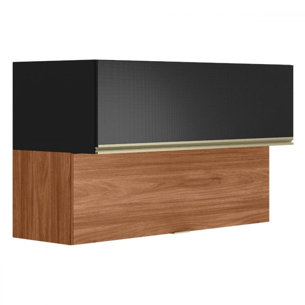 Armário Aéreo Cozinha 120 Cm Proença 2 Portas 100% Mdf Nogueira/Carbono - Demóbile