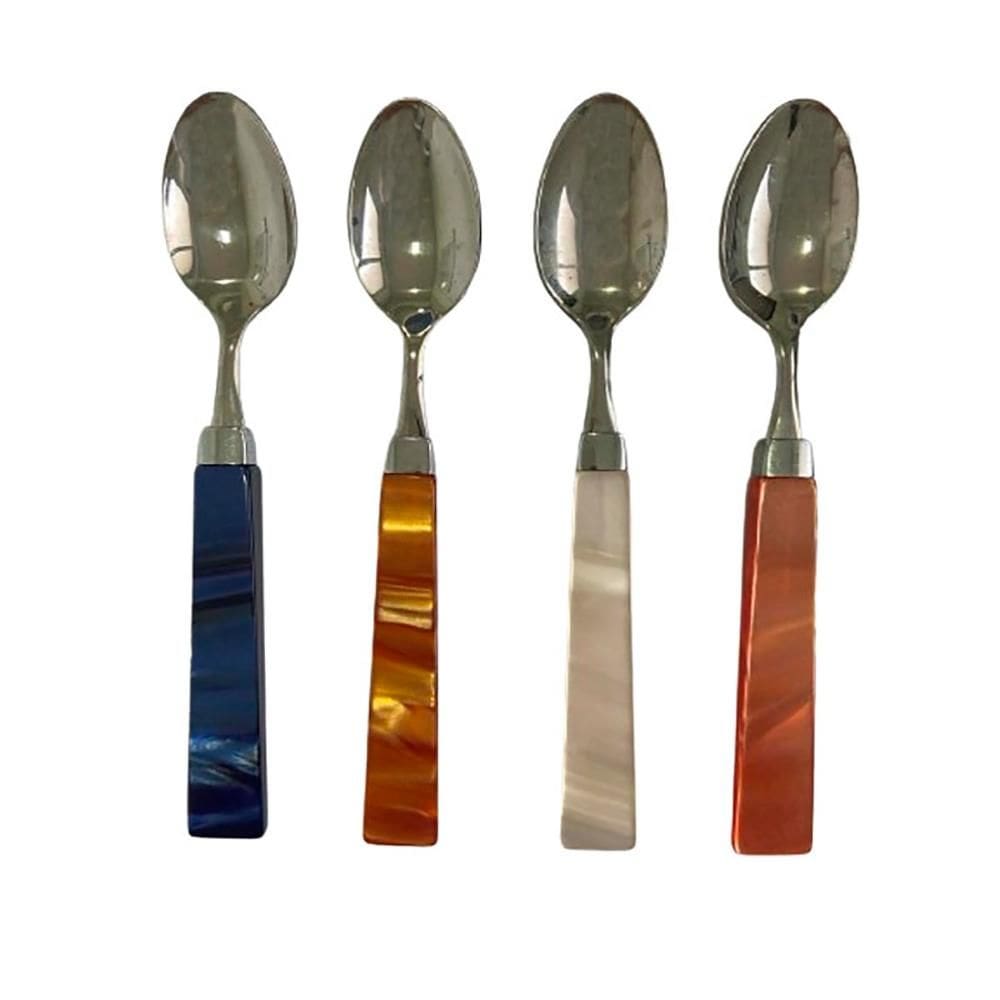 Colher Café 4 Peças Chá 15cm Colorido Mesa Posta Bugatti