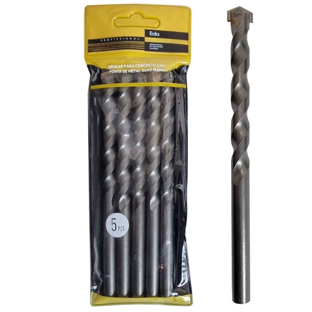Broca de vídea 11mm Eda  - Kit com 5 brocas