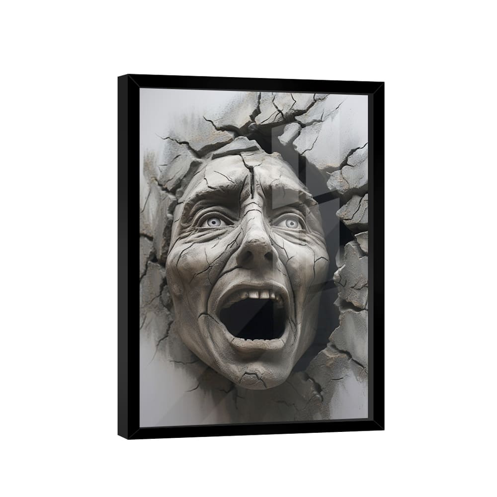 Quadro Decorativo Aterrorizado 3D