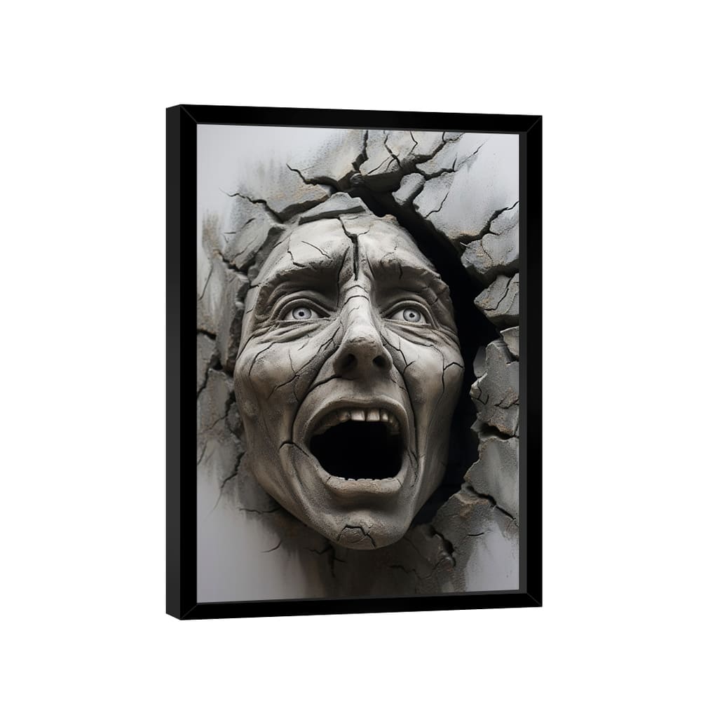 Quadro Decorativo Aterrorizado 3D
