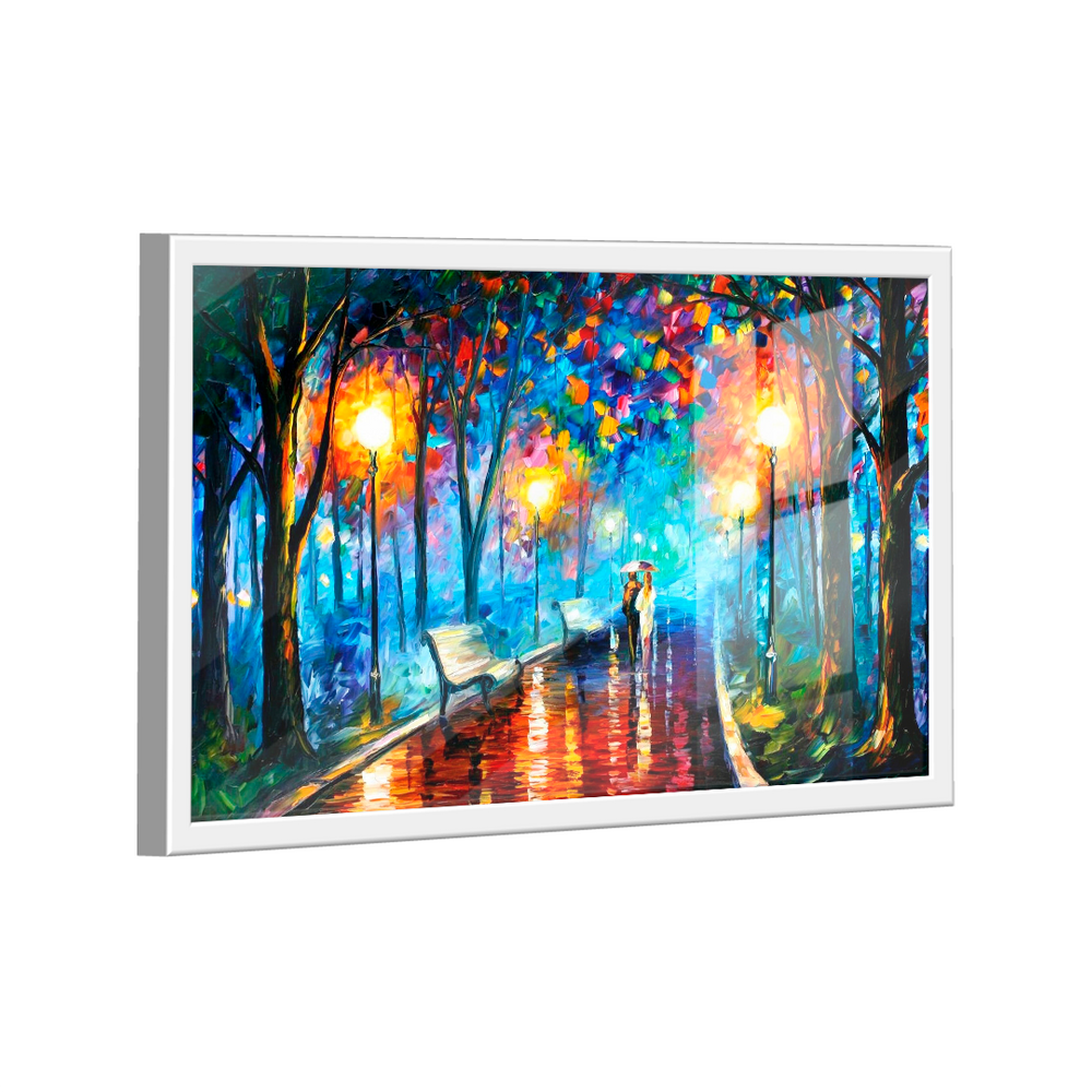 Quadro Decorativo Pintura de Casal Caminhando