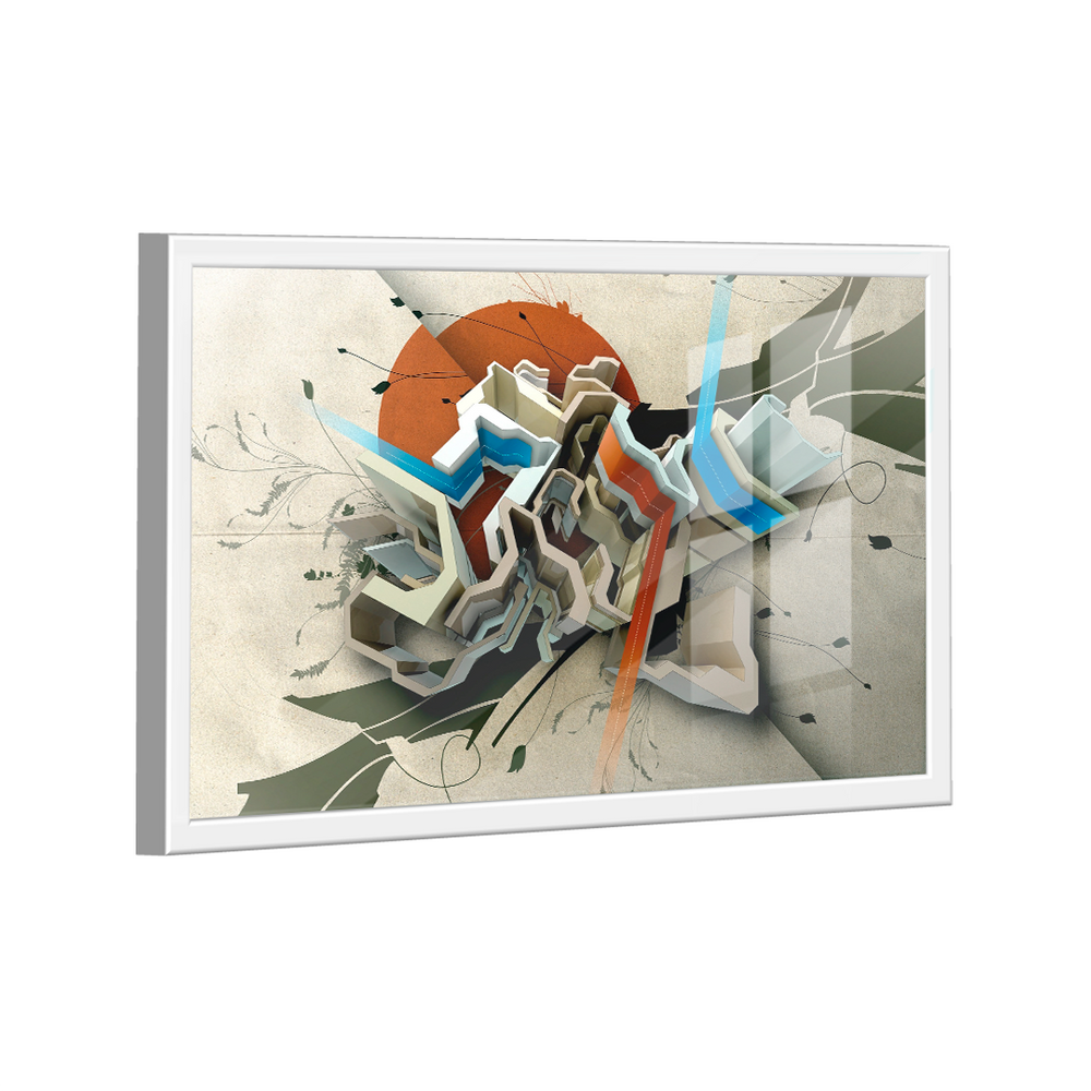Quadro Decorativo Ilustração Abstrata Multicolorida