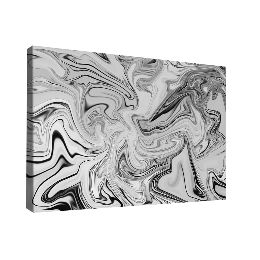 Quadro Decorativo  Abstrato Fluido Branco -- BR ARTES