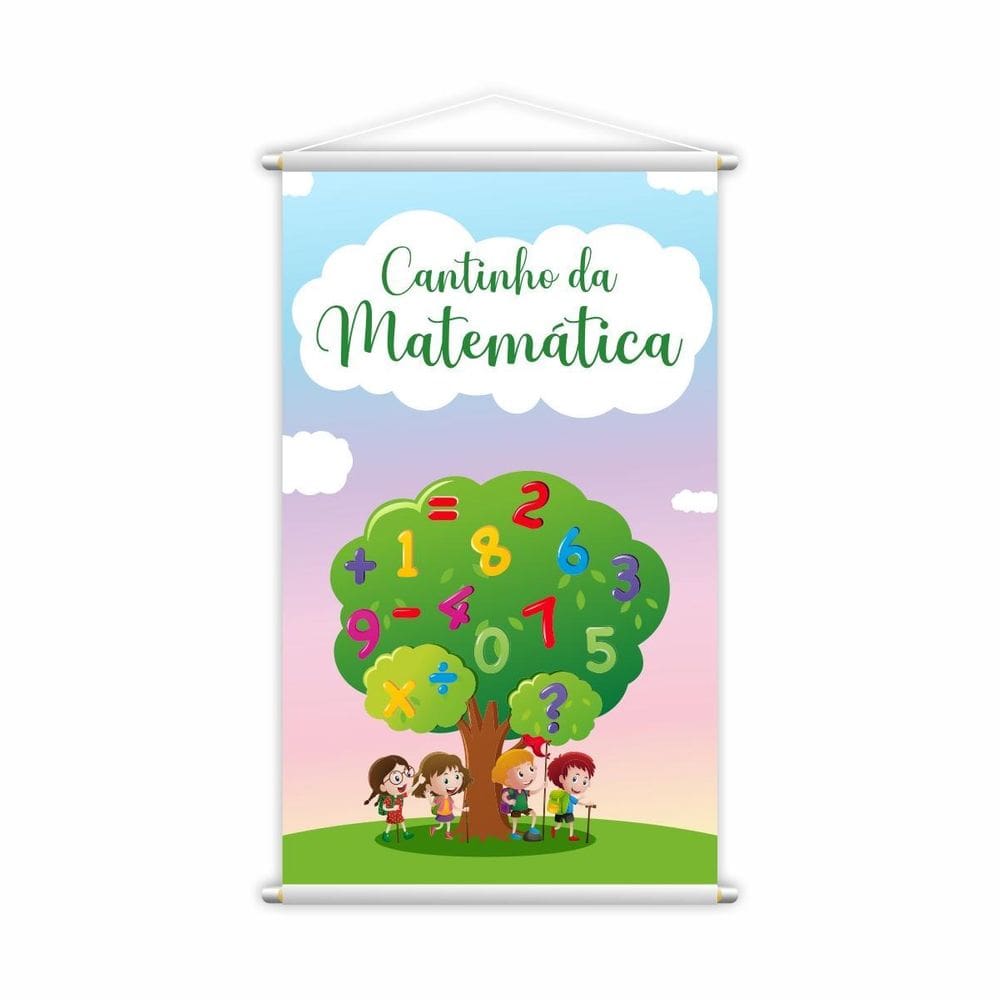 Cantinho Da Matemática Operações Banner Pedagógico 80X50Cm