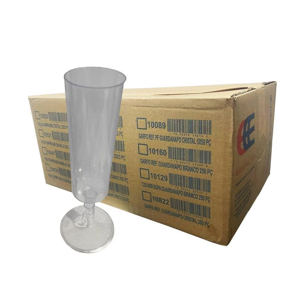 Taça Champagne Plástica 120ml  1cx  - Eliteplastic