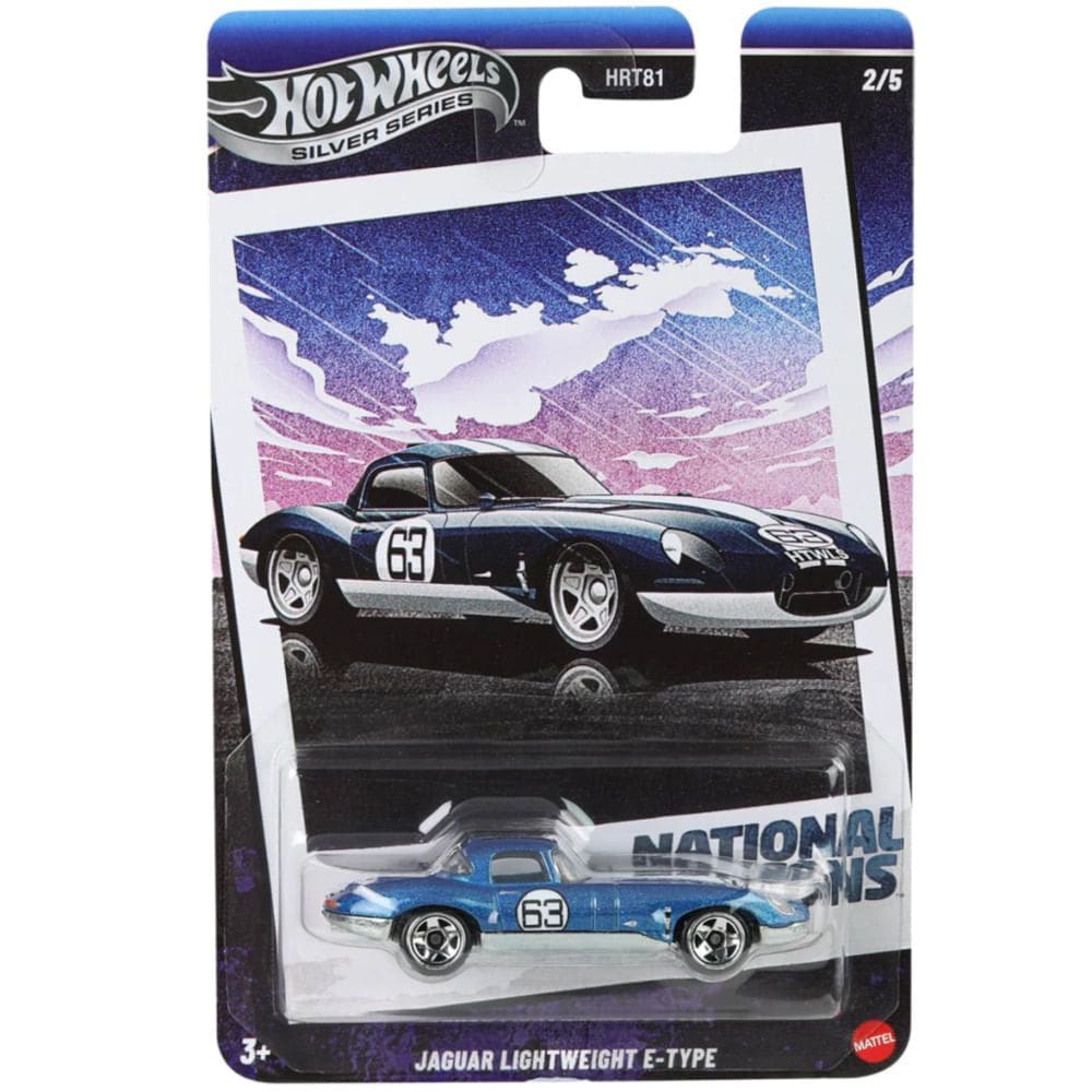 Hot Wheels National Icons - Jaguar Lightweight E-type - Silver Series MATTEL
