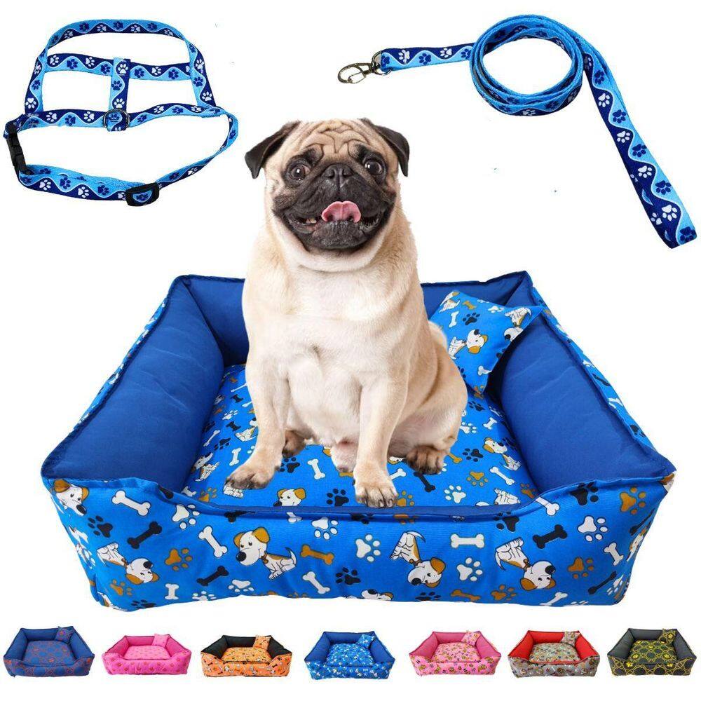 Cama Pet Cachorro Gato Quadrada Estampada 52 X 52 X 17 M +