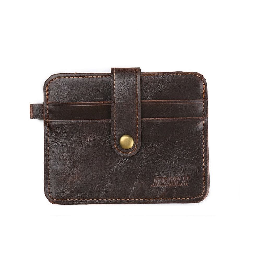 Carteira Masculina de Couro Marrom Café