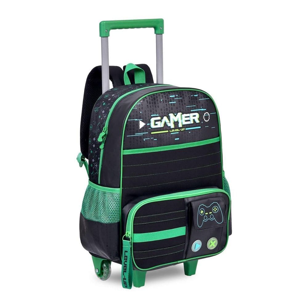 Mochila Carrinho Video Game Infantil Bolsa Escola Menino Gam