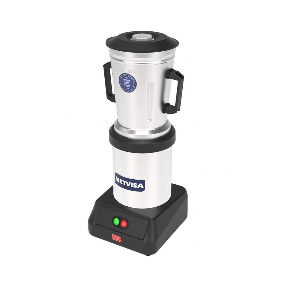 Liquidificador Industrial 4 Litros Inox Base Reforçada LQI4 Metvisa