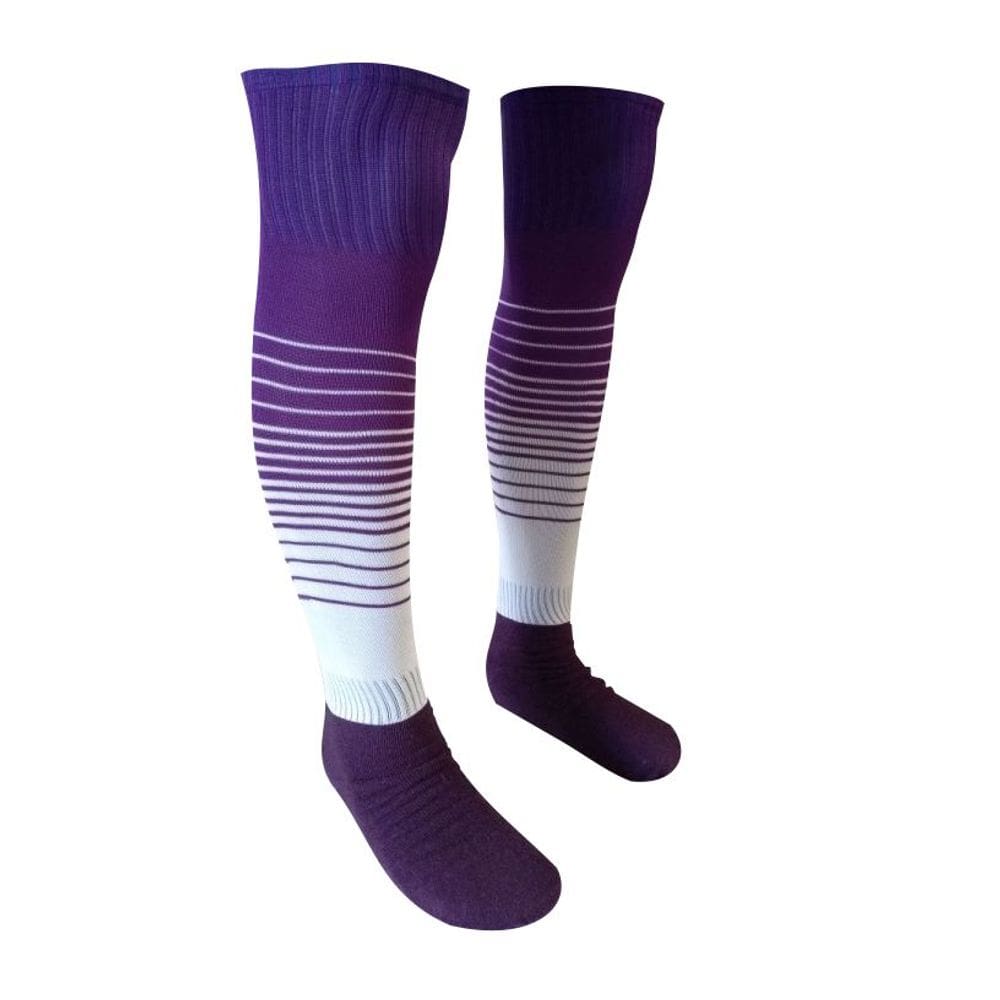 Meião  Degrade kit 20 pares Roxo com Branco