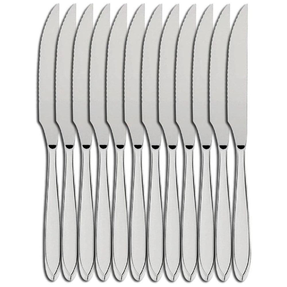 Jogo De 12 Faca De Mesa Monaco Inox Reforçado - Ad Import