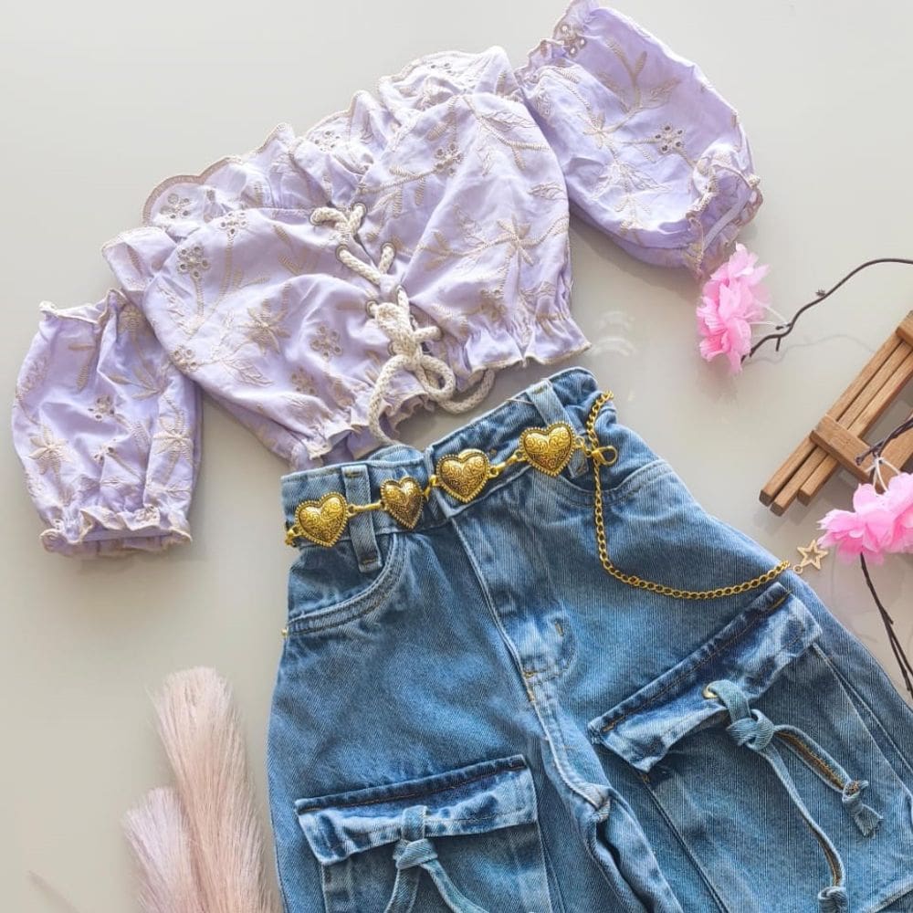 Blusa ciganinha luxo - modinha menina