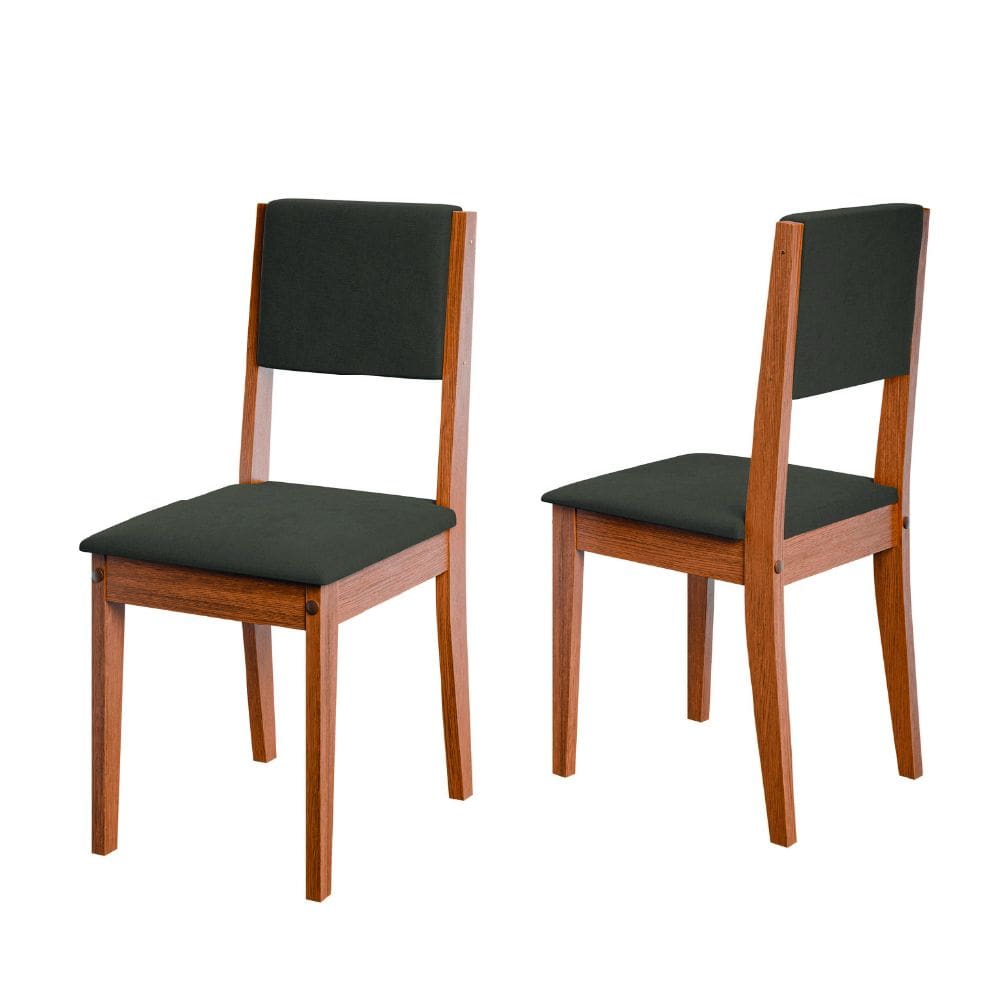 Conjunto 2 Cadeiras Estofada Sala de Jantar Trento Dobuê