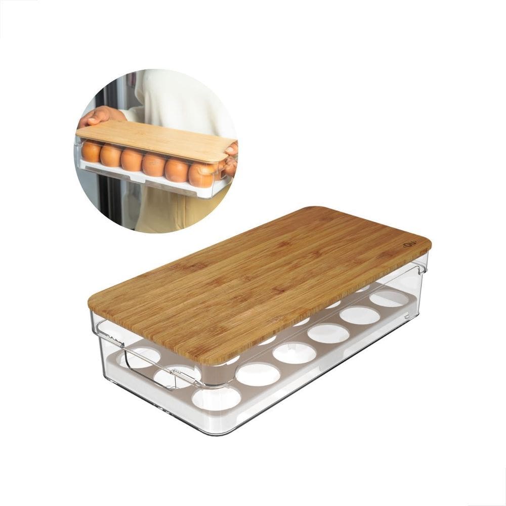 Organizador de Talheres Bambu + PS Natural 18 Unidades