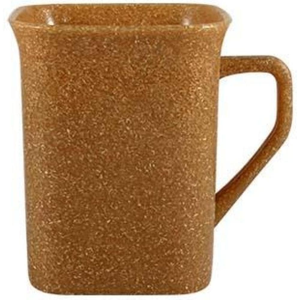 Kit 6 Canecas Quadrada Fibra Madeira Green 250Ml