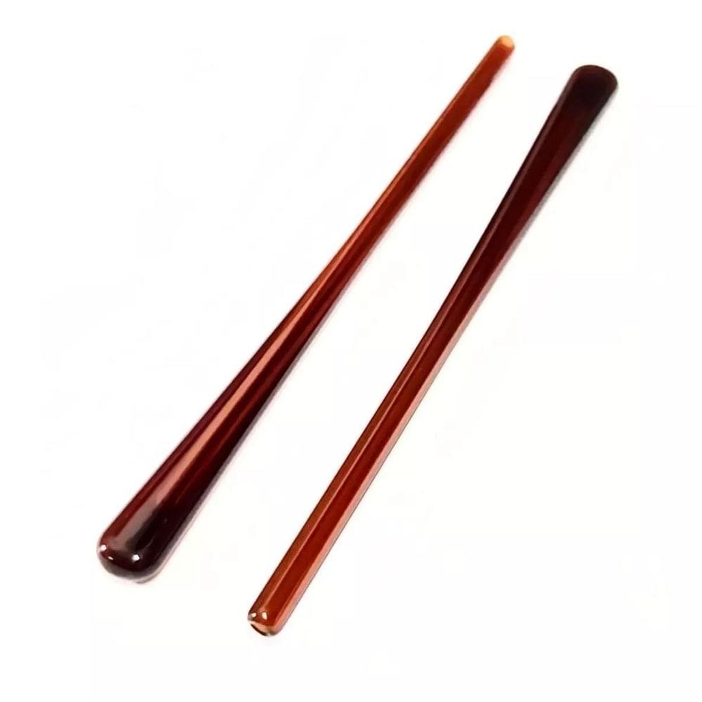Ponteira Reposição Óculos Acetato Marrom P 34 Kit 02 pares