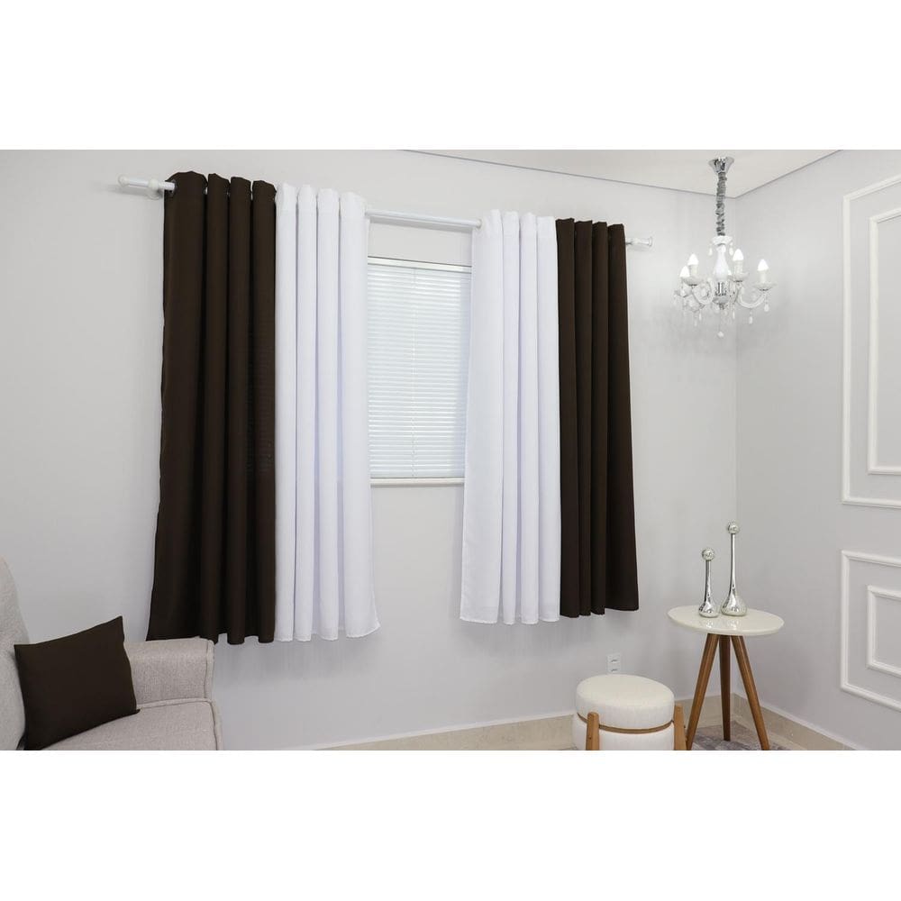 Cortina Duo Oxford 600x180 Marrom 6,00m x 1,80m