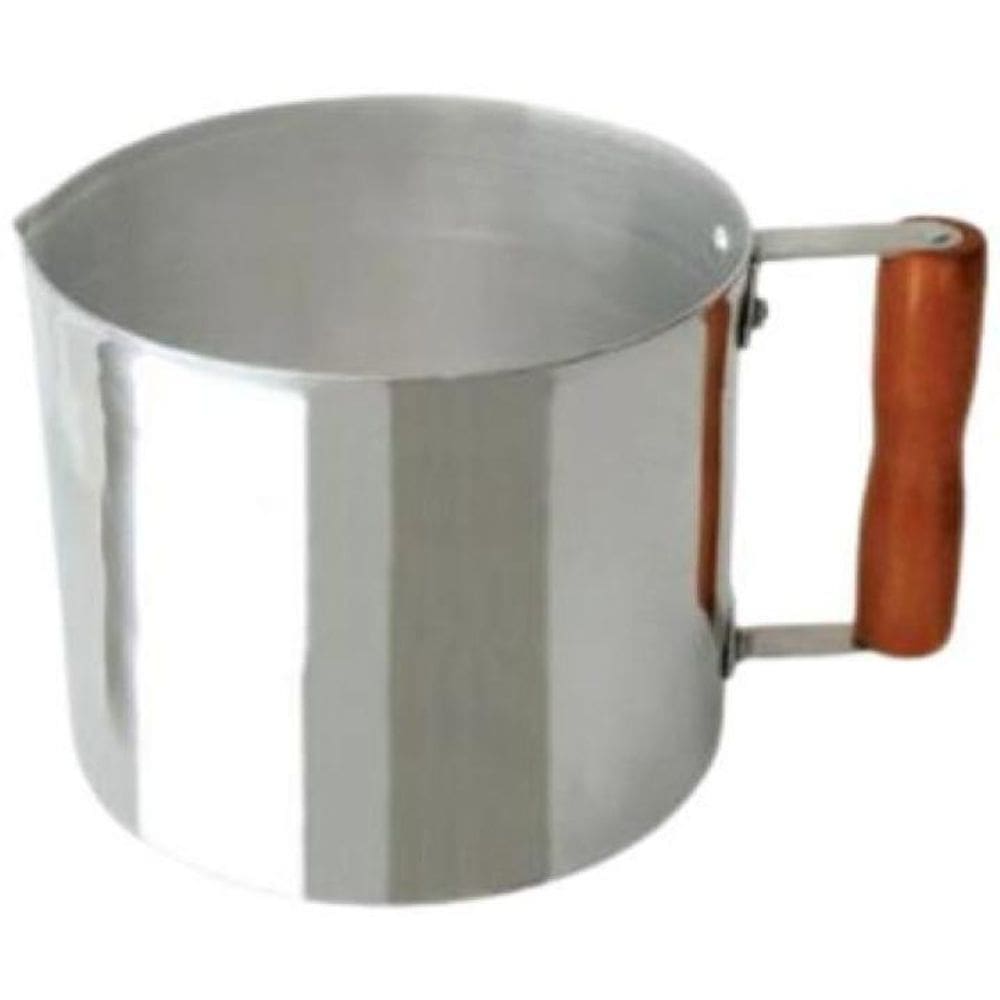 Caneca Alumínio Leiteira Canecão Fervedor Cabo Madeira 1,8 L
