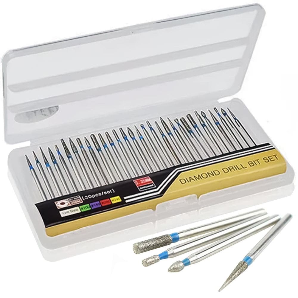 Kit 30 Brocas Ponta Diamantada Para Micro Retifica Manicure