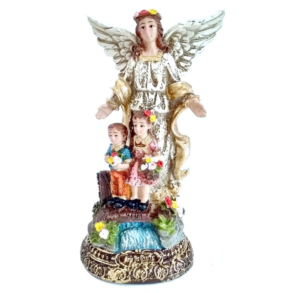 Imagem Escultura Anjo da Guarda 15 cm Resina