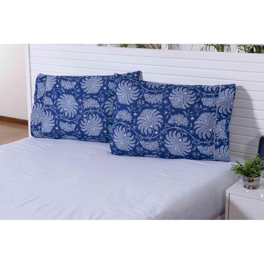 Jogo Lençol Casal 3 Peças 150 Percal Ponto Palito Algodão