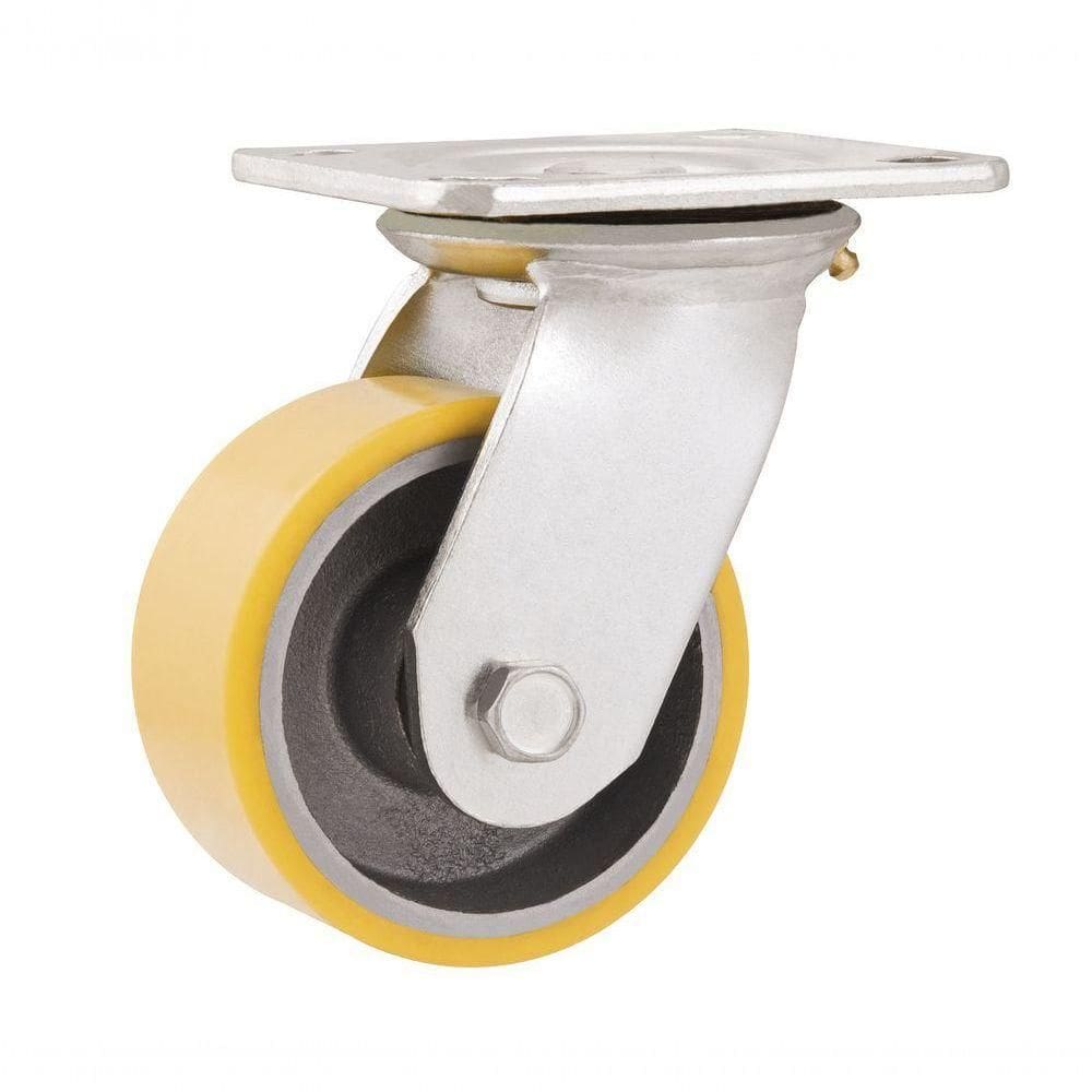 Rodizio Giratório 8 Média 350kg Núcleo Ferro Fundido Poliur