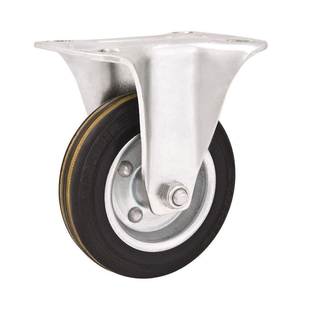 Rodizio Fixo 5” Média 140kg Núcleo Chapa Borr. Preta Vonder