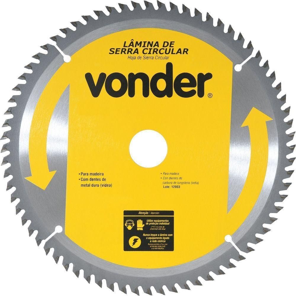 Lâmina Serra Circular Vídea 185x16x2,6mm 60d 7200 Rpm Vonder