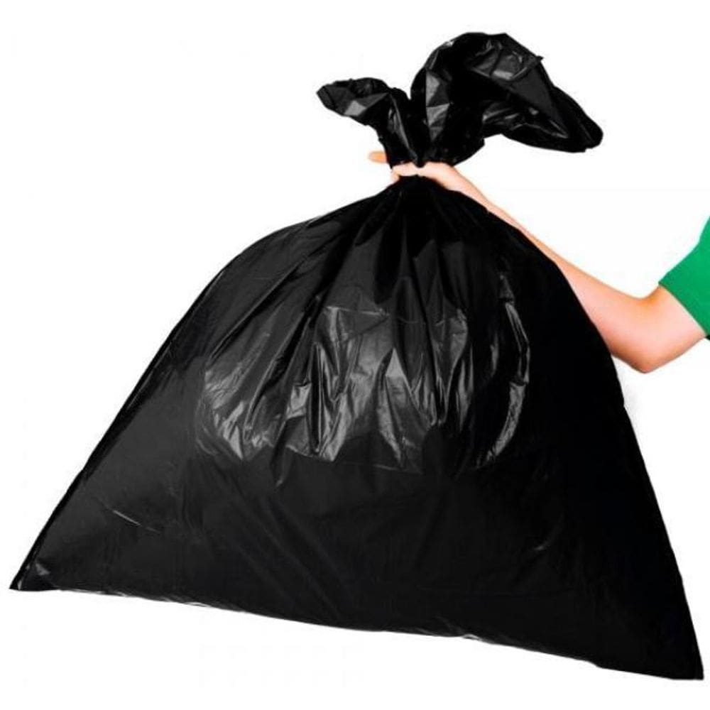 400 Sacos Para Lixo 100L Preto Super Pesado 75X95X0,12 4Pct
