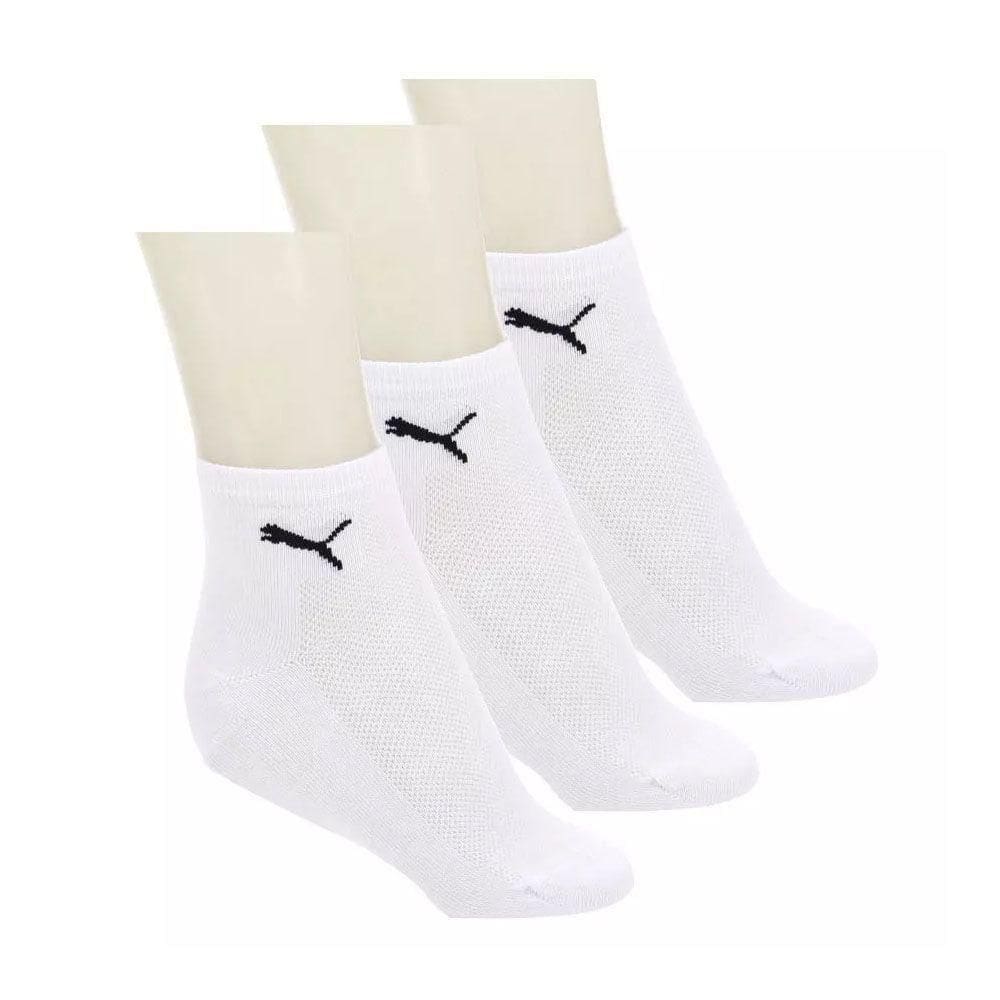 Kit 3 Meias Puma Cano Médio Tamanho 34-39 Branca