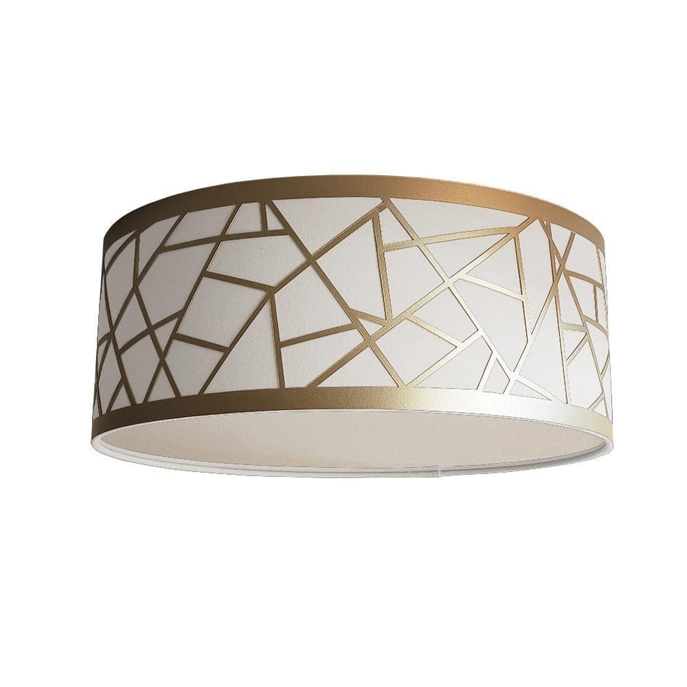 Plafon Recorte Bronze Cúpula 30X15 Branco 6043