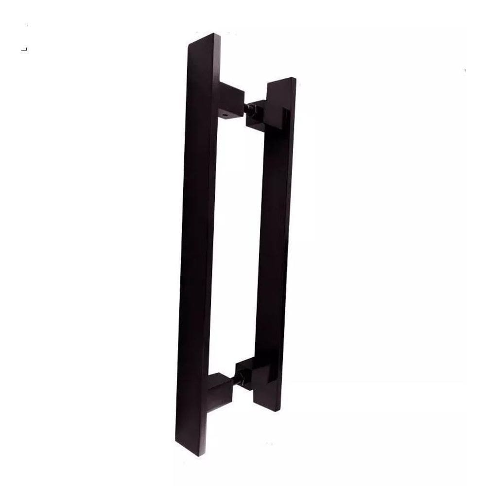 Puxador Porta Pivotante Inox Preto Reto Italy - 40 Cm