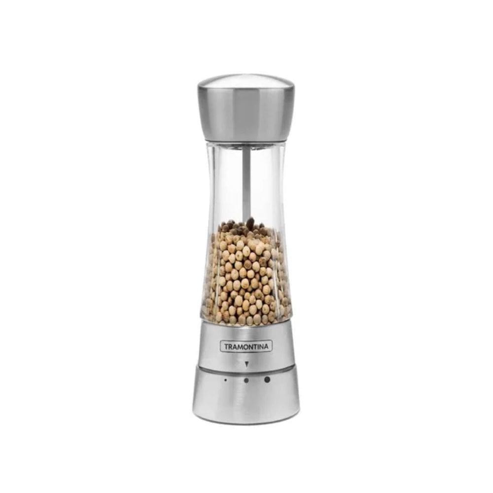 Moedor De Pimenta Sal Cozinha Temperos Tramontina Inox Bambu
