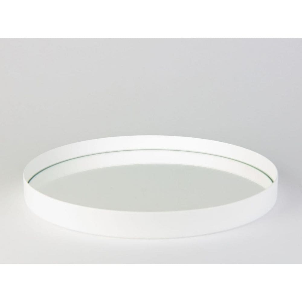 Bandeja Decorativa Branca 20 Cm Redonda