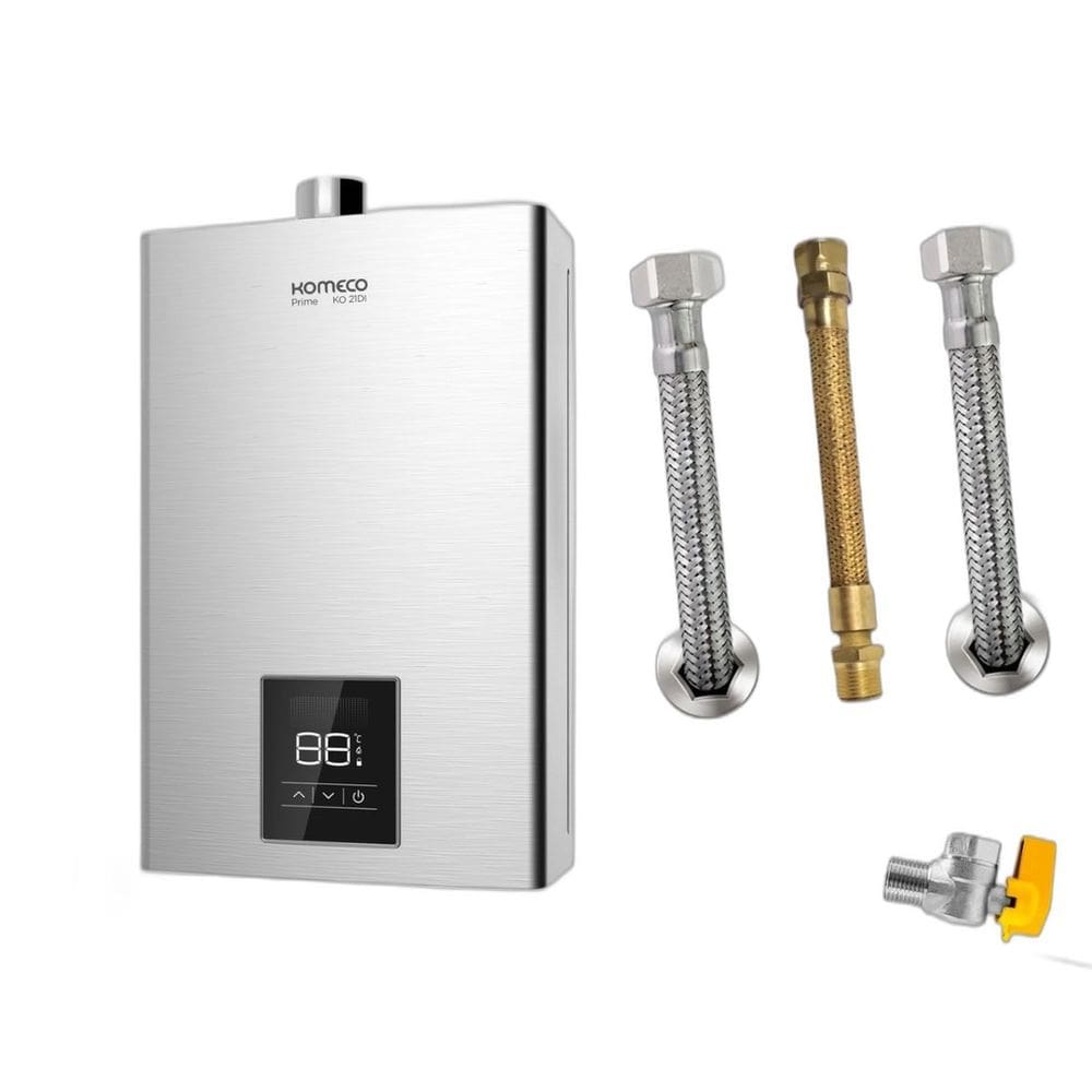 Kit Aquecedor Komeco KO21DIPRIME 21L GN + Acess. Ligação
