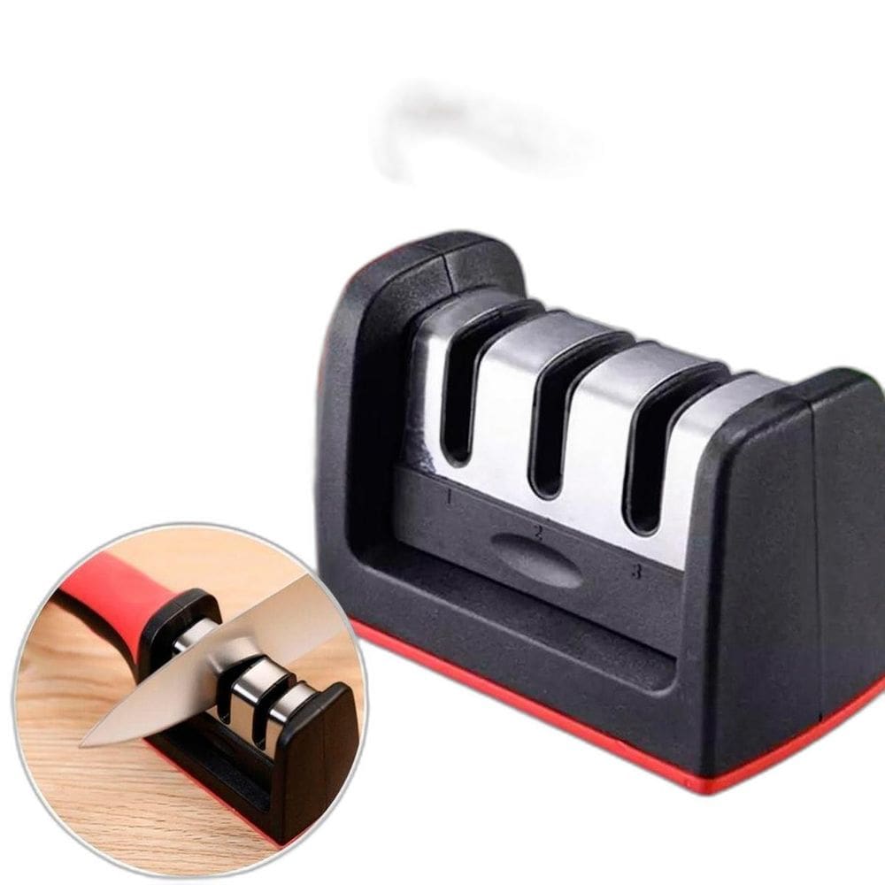 Afiador Amolador De Facas Base Emborrachada Faca Cerâmica