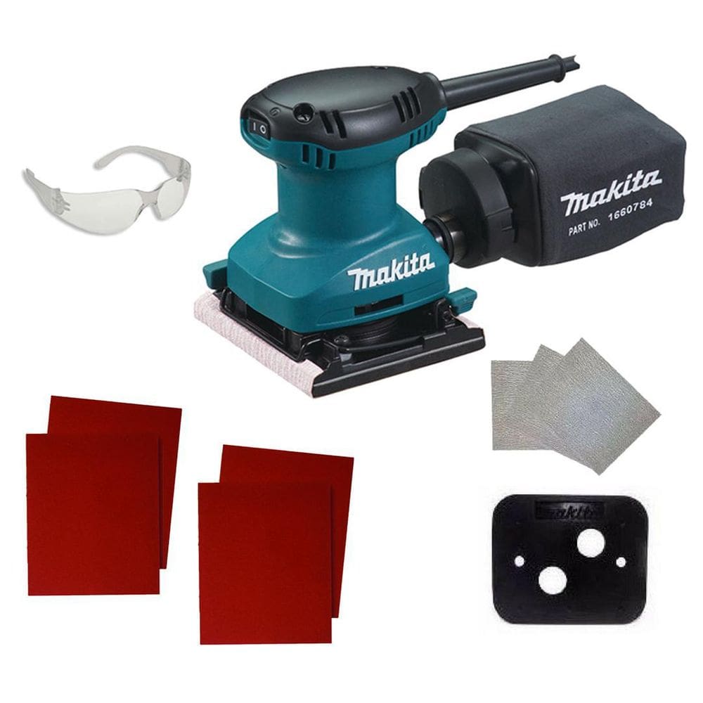 Lixadeira Orbital 1/4 Lixa Makita Bo4557 180W + Itens 220V