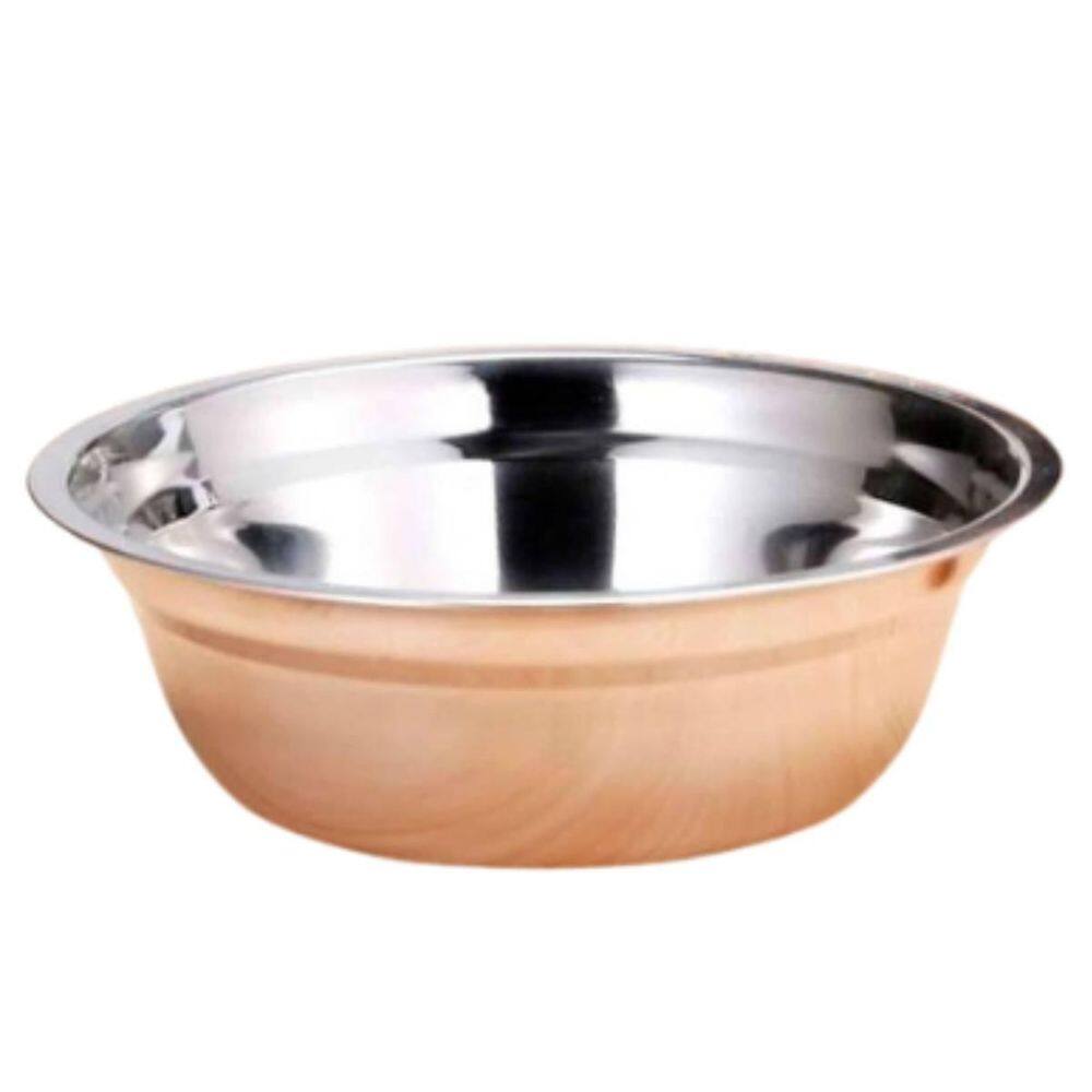 Tigela Cumbuca Inox Funda Redonda 2500Ml Para Porções Salada