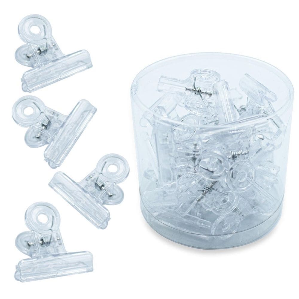 Kit 24 Presilhas Transparentes Curvatura C Unhas Gel Médio