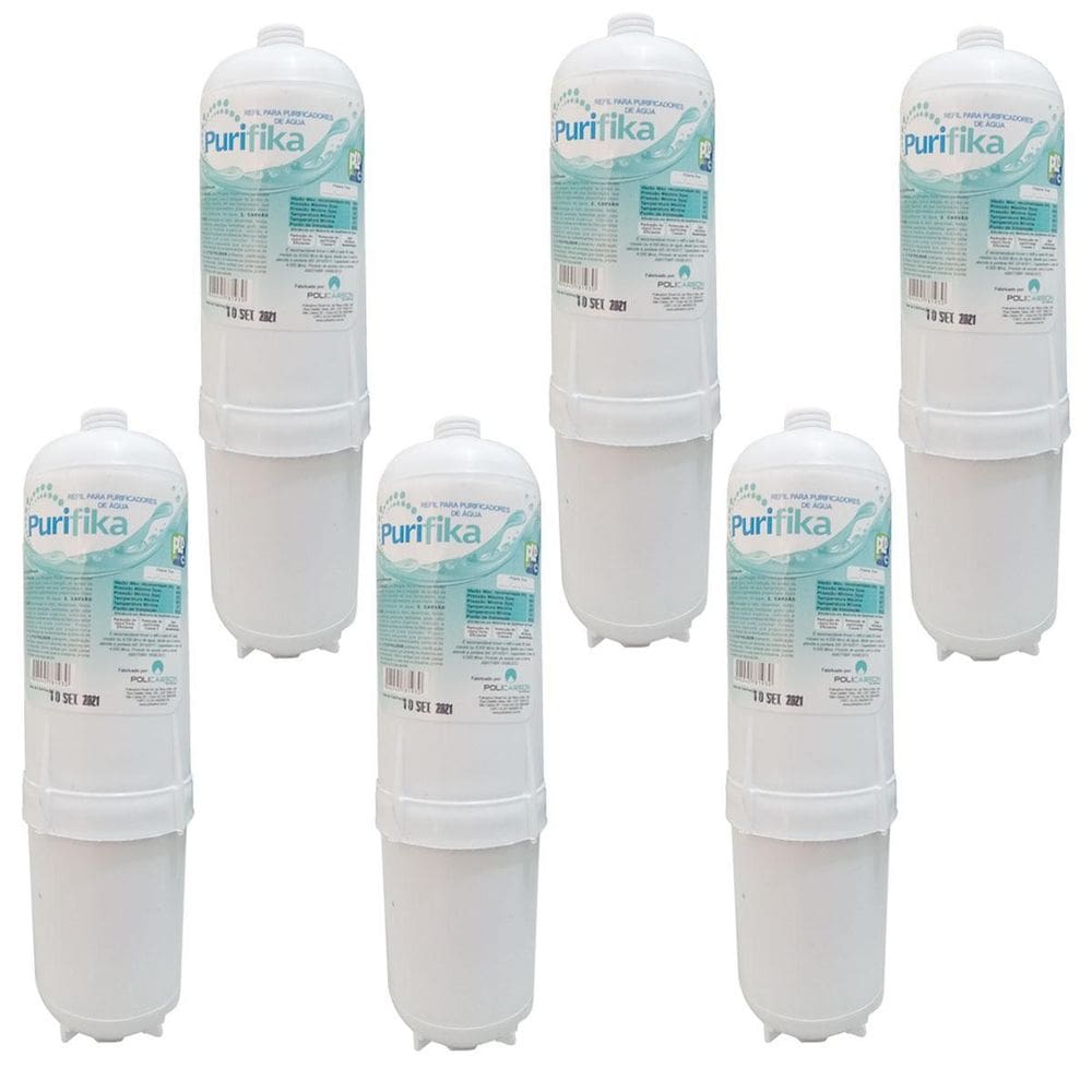 Kit 5 Refil Filtro Purificador Água Soft Everest Baby Plus